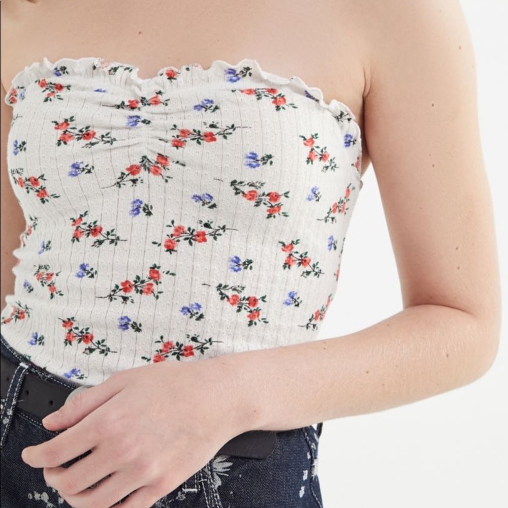 Floral bandeau top